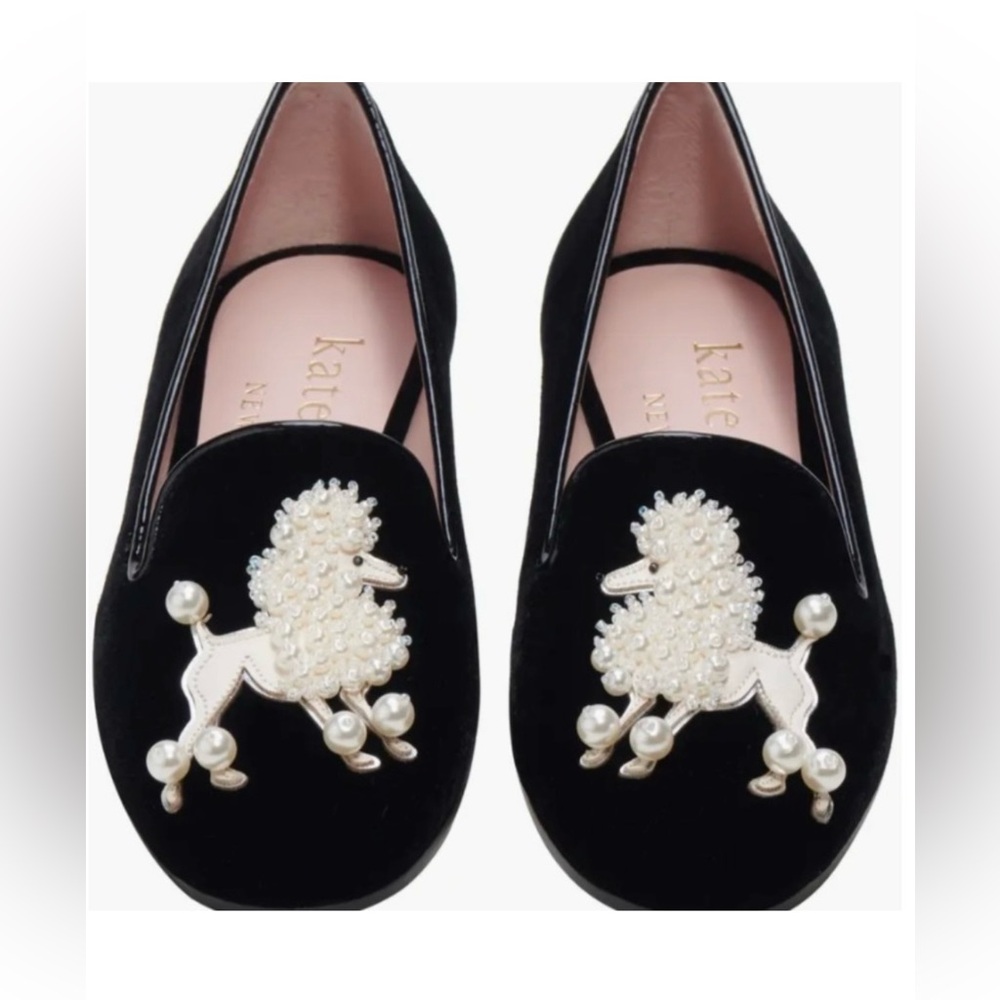NIB Kate Spade Black Lounge Poodle Loafers 🐩 - Picture 2 of 3